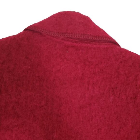 Vintage 80s Helene Sidel Womens 4 Red Mohair Nylon Blend Collared Open Blazer - Picture 7 of 7